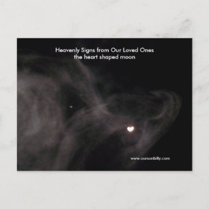 Herzförmige Mondpost-Karte. Postkarte
