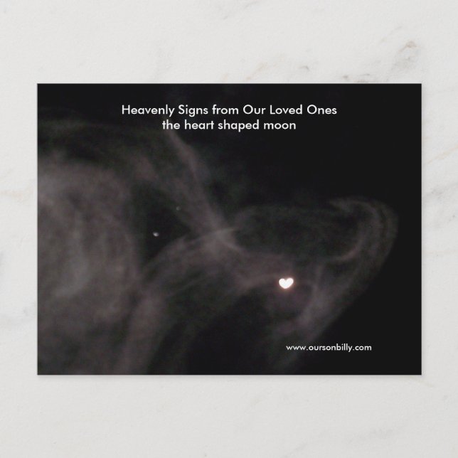 Herzförmige Mondpost-Karte. Postkarte (Vorderseite)