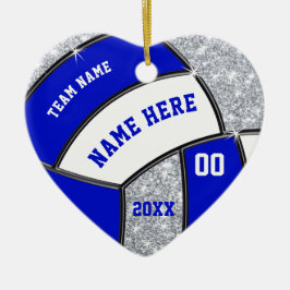 Herzförmige, Personalisierte Volleyballverzierunge Keramik Ornament