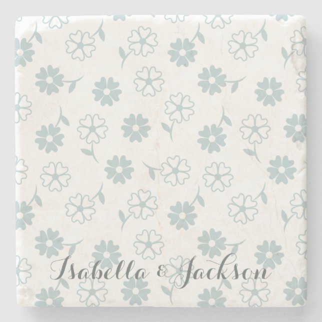 Herzförmige Petal-Blume Stone Untersetzer (Vorderseite)