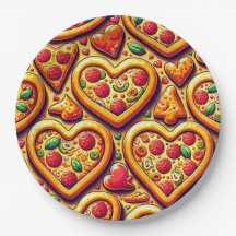 Herzförmige Pizza Lovers Plate
