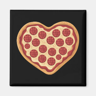 Herzförmige Pizza Süß Valentinstag Magnet