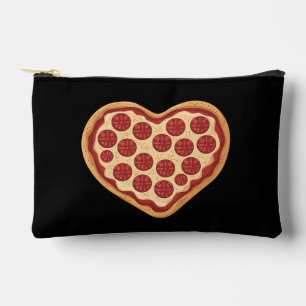 Herzförmige Pizza Süß Valentinstag Zubehörtasche