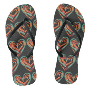 Herzförmige Retro Flip Flops