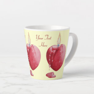 Herzförmige rote Liebe Milchtasse