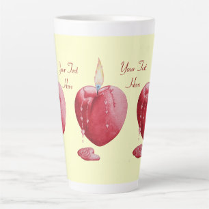Herzförmige rote Liebe Milchtasse