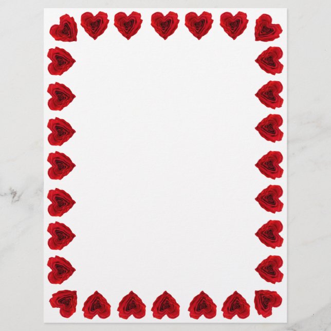 Herzförmige Rote Rose (Vorderseite)