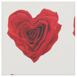 Herzförmige Rote Rose Stoff
