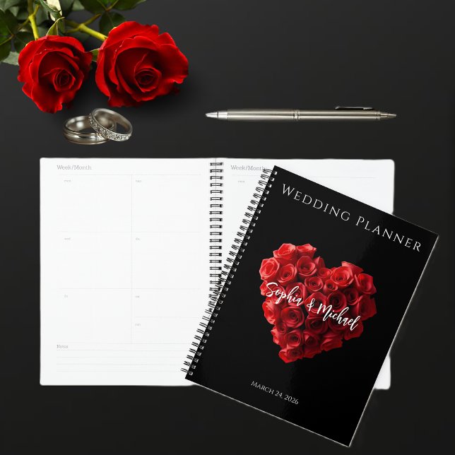 Herzförmige rote Rosen-Hochzeit Planer (Heart Shaped Red Roses-Wedding-Planner )