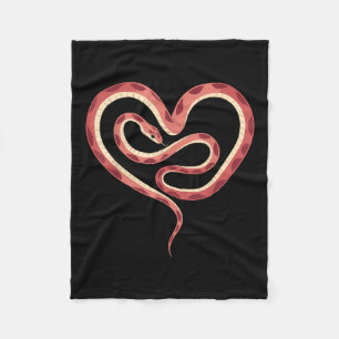 Herzförmige Schlange Valentinstag Schlange Schlang Fleecedecke