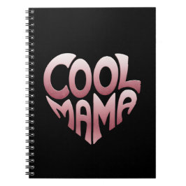 Herzförmige Typografie: COOLES MAMA Notizblock
