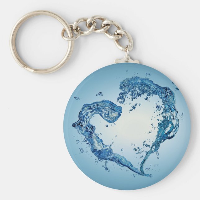 Herzförmige Wasserablagerungen Schlüsselanhänger (Vorne)