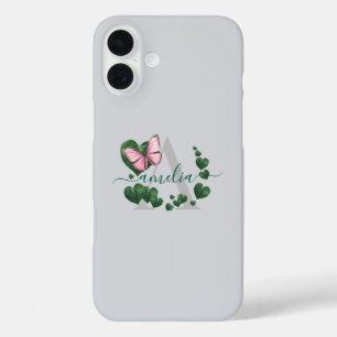 Herzförmiger Blätterstrauß iPhone 16 Plus Hülle