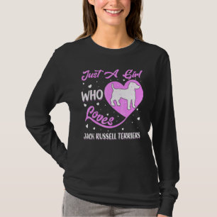 Herzförmiger Hund Nur Ein Mädchen Das Jack Russell T-Shirt