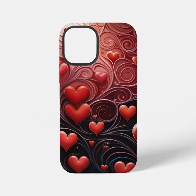 Herzförmiger Mini-iPhone/iPad-Etuik iPhone Hülle (Rückseite)