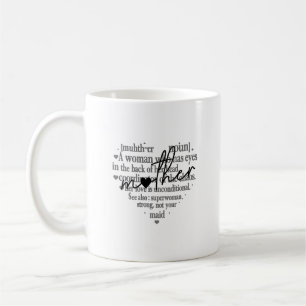Herzförmiger Mutter-Zitat für sie Kaffeetasse