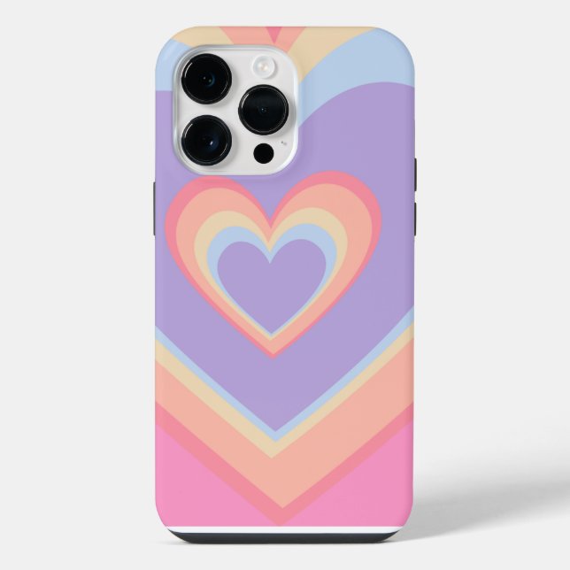 herzförmiger Regenbogen  iPhone Hülle (Rückseite)