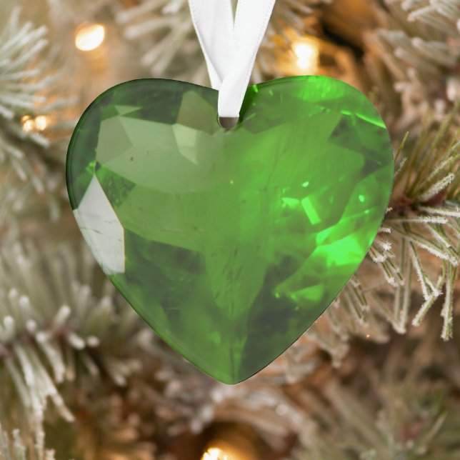 Herzförmiger Smaragd Ornament (Baum)