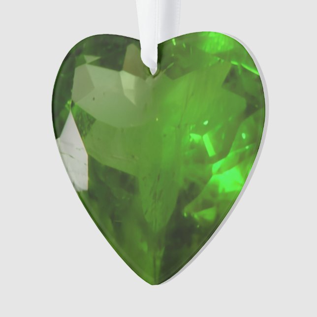 Herzförmiger Smaragd Ornament (Vorderseite)