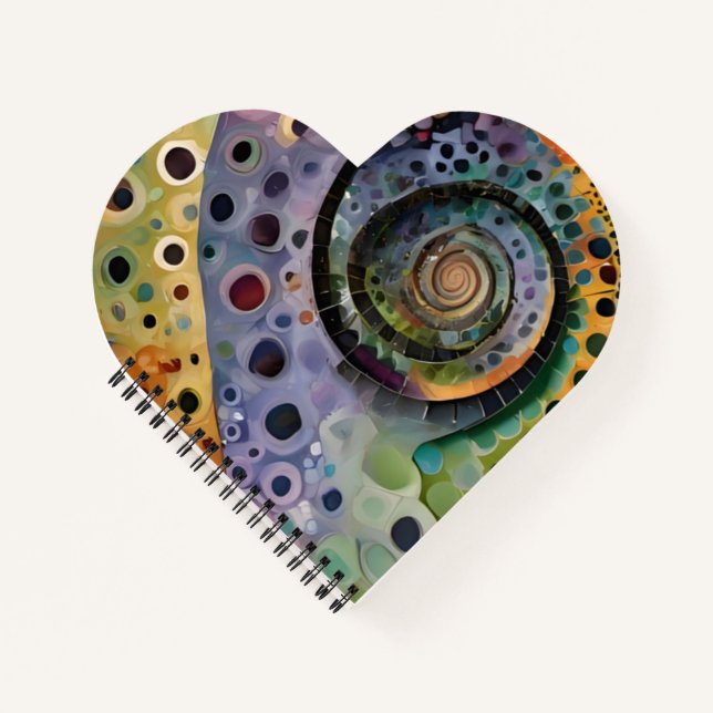 herzförmiger Spiralblock Notizbuch (Vorderseite)