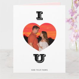 Herzförmiges Foto I Liebe U Valentine Card Karte