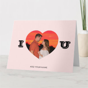 Herzförmiges Foto Modernes Minimalistisches Valent Karte