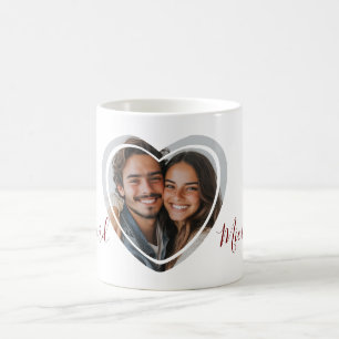Herzförmiges Foto Valentine Kaffeetasse