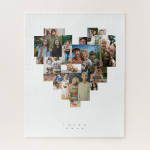 Herzförmiges Fotomosaik Puzzle
