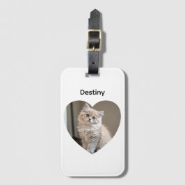 Herzförmiges Katzen-Design Gepäckanhänger