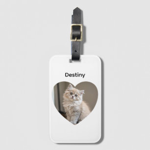 Herzförmiges Katzen-Design Gepäckanhänger