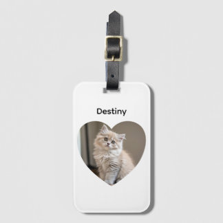 Herzförmiges Katzen-Design Gepäckanhänger