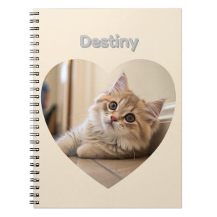 Herzförmiges Katzen-Design Notizblock