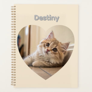 Herzförmiges Katzen-Design Planer