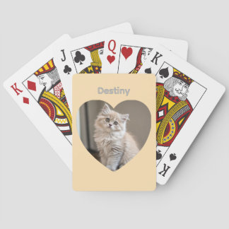 Herzförmiges Katzen-Design Spielkarten