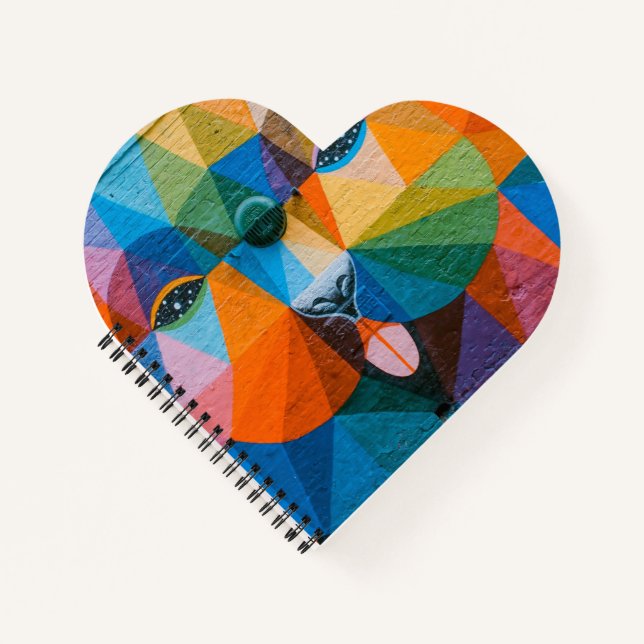 Herzförmiges Spiralnotizblock Notizbuch (Vorderseite)