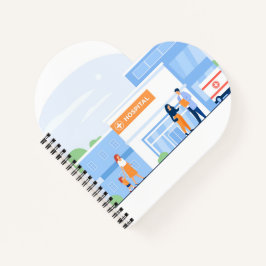 Herzförmiges Spiralnotizblock Notizbuch