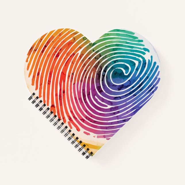 Herzförmiges Spiralnotizblock Notizbuch (Vorderseite)