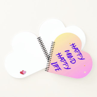 Herzförmiges Spiralnotizbuch – Motivierend  Notizbuch