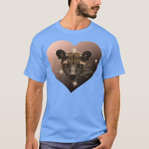 Herzfossa Gesicht bezaubernde Tierdesigns Mädchen T-Shirt