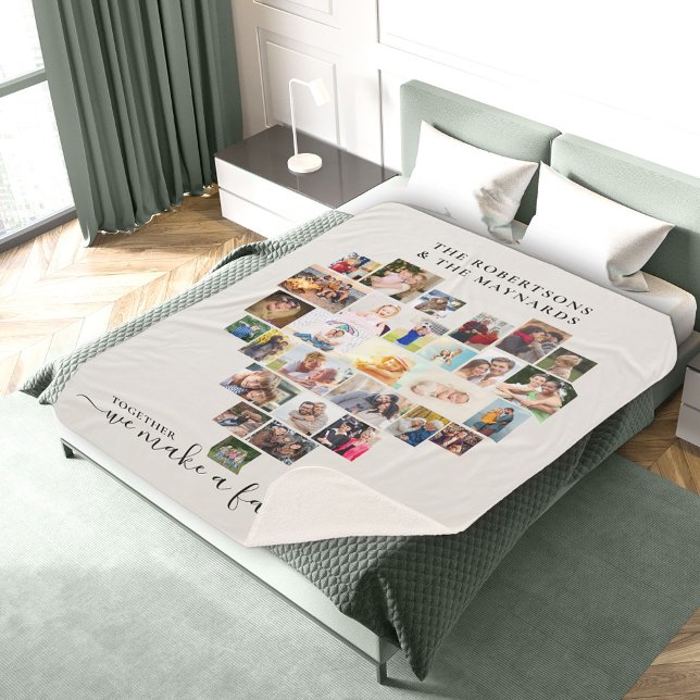 Herzfoto Collage Gemeinsam bilden wir eine Familie Sherpadecke (Von Creator hochgeladen)