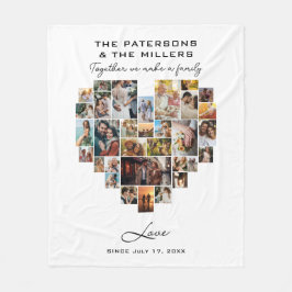 Herzfoto Collage Together Family Anniversary Fleecedecke