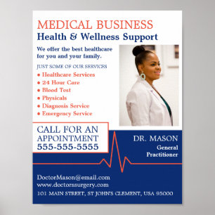 Herzfrequenz, Allgemeinmediziner, Krankenschwester Poster