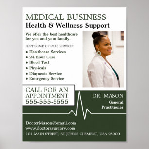 Herzfrequenz, Allgemeinmediziner, Krankenschwester Poster