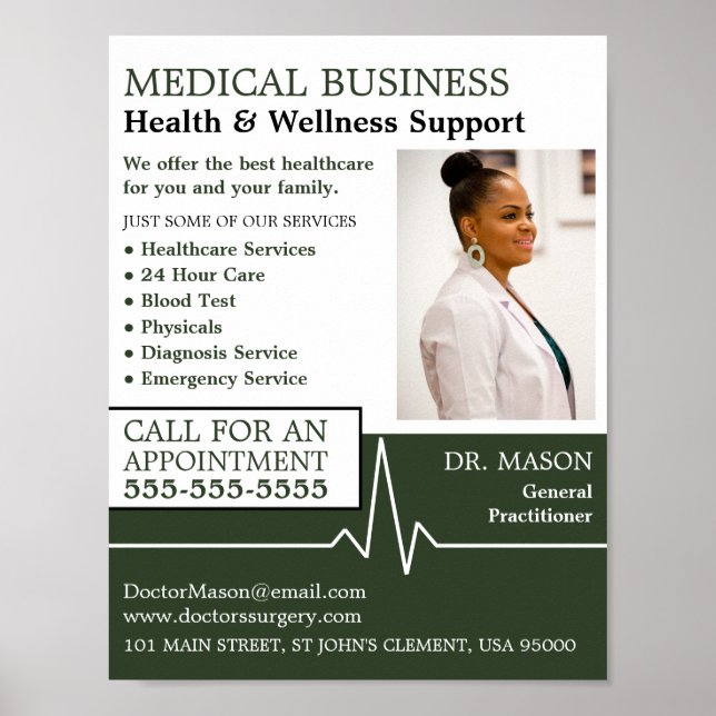 Herzfrequenz, Allgemeinmediziner, Krankenschwester Poster (Vorne)