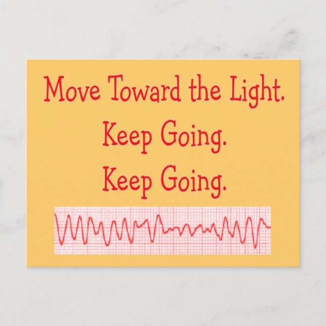 Herzfrequenz/ER Nurse Funny V-Fib Rhythmus Strip Postkarte (Vorderseite)