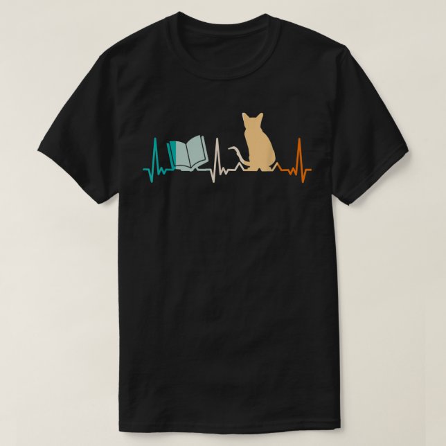 Herzfrequenz Herzfrequenz Katzen T - Shirt (Design vorne)