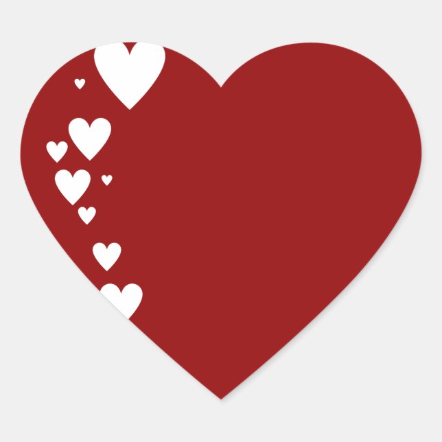 Herzfrequenz II Herz-Aufkleber (Vorderseite)