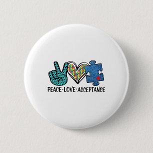 Herzfriedensannahme Liebe _ Autismus Psychische Ge Button