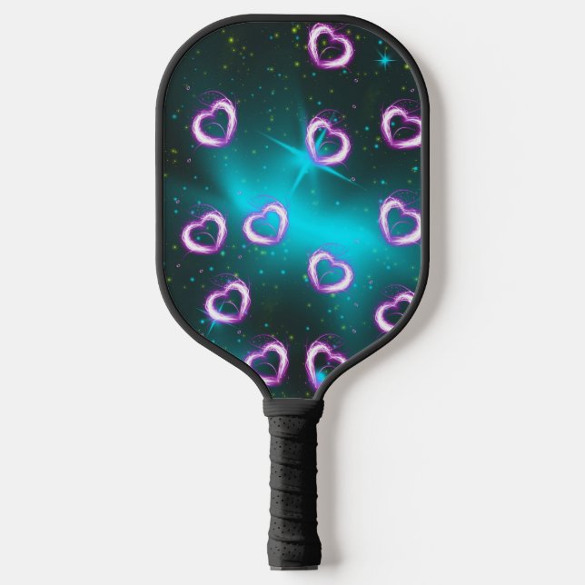 Herzgalaxie Pickleball Schläger (Vorderseite)