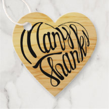 Herzgeformte vielen Dank in 4 Sprachen